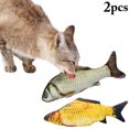 thumbnail image 1 of 2PCS Fish Cat Toy Interactive Simulated Realistic Plush Catnip Toy Cat Chew Toy, 1 of 10