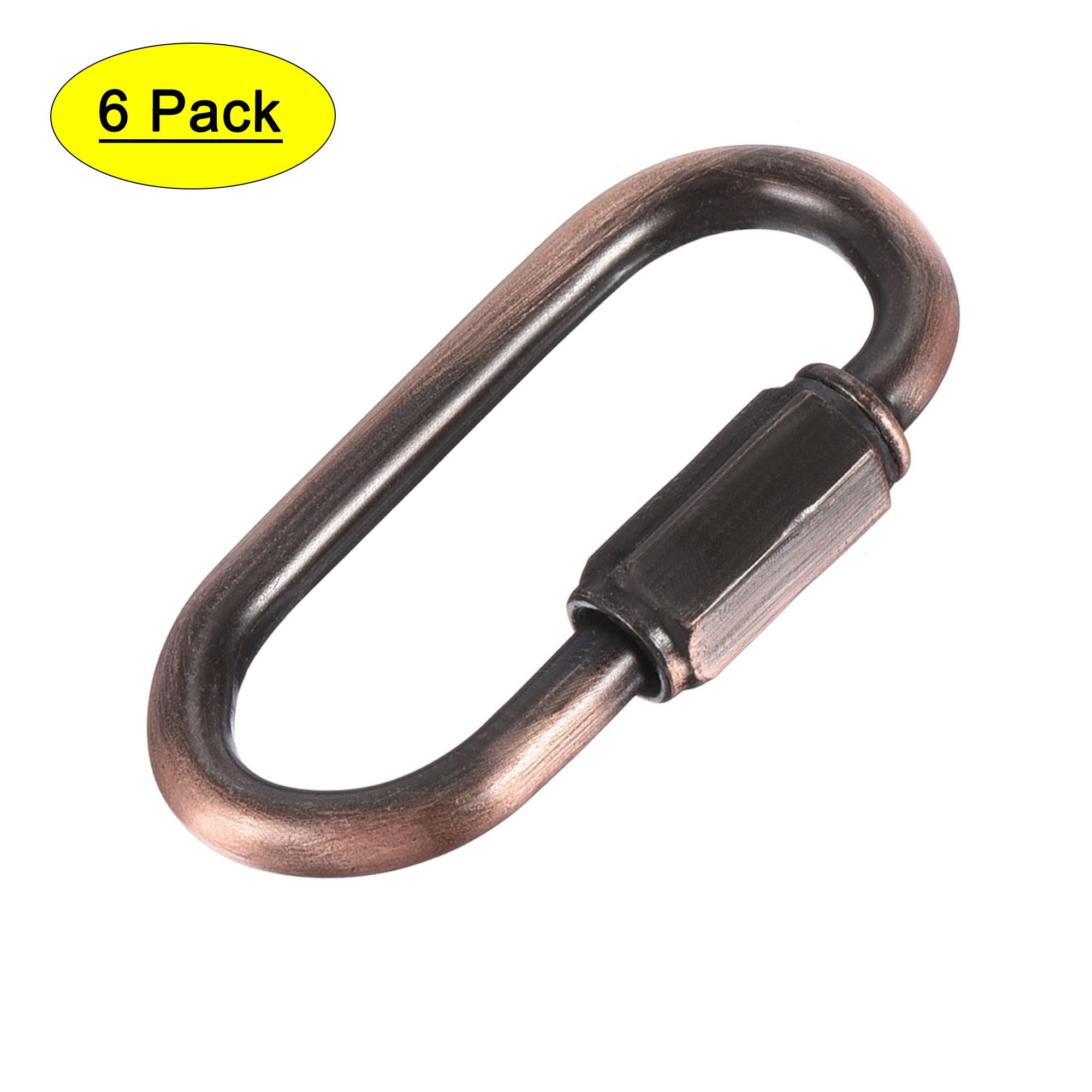 Uxcell 4mm Oval Shape Quick Link Screw Lock Chain Connector Red Bronze ...