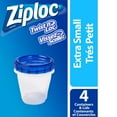 thumbnail image 1 of Ziploc® Twist n Loc Food Storage Containers, Reusable for Kitchen Organization, Dishwasher Safe, Extra Small, 1 of 9