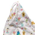 thumbnail image 5 of Cartoon Lounger Chair Bag, Romantic Spring Welcoming Rabbit Floral Bird, High Capacity Storage with Handle Container, Lounger Size, Multicolor, by Ambesonne, 5 of 5