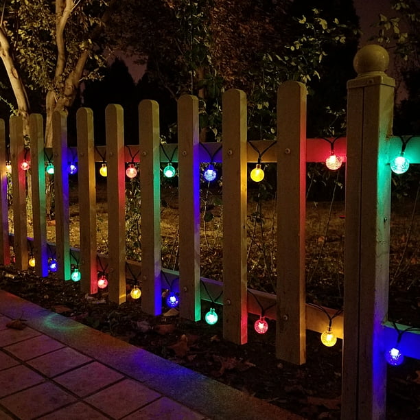 Jml Solar String Lights Rain Drop 20ft30 Led Multi Colors 8 Modes