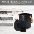 thumbnail image 5 of Beautiful Kitchen Compost Bin with Smell Proof Lid - Rust Proof and Odorless Compost Bucket for Your Countertop with No Smell Filters - Easy to Clean 1.1 Gallon Bin Looks Great On Any Kitchen Counter, 5 of 7