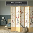thumbnail image 2 of Oriental Furniture 7 Ft Tall Cherry Blossom Shoji Screen, natural, 5 panel, 2 of 6
