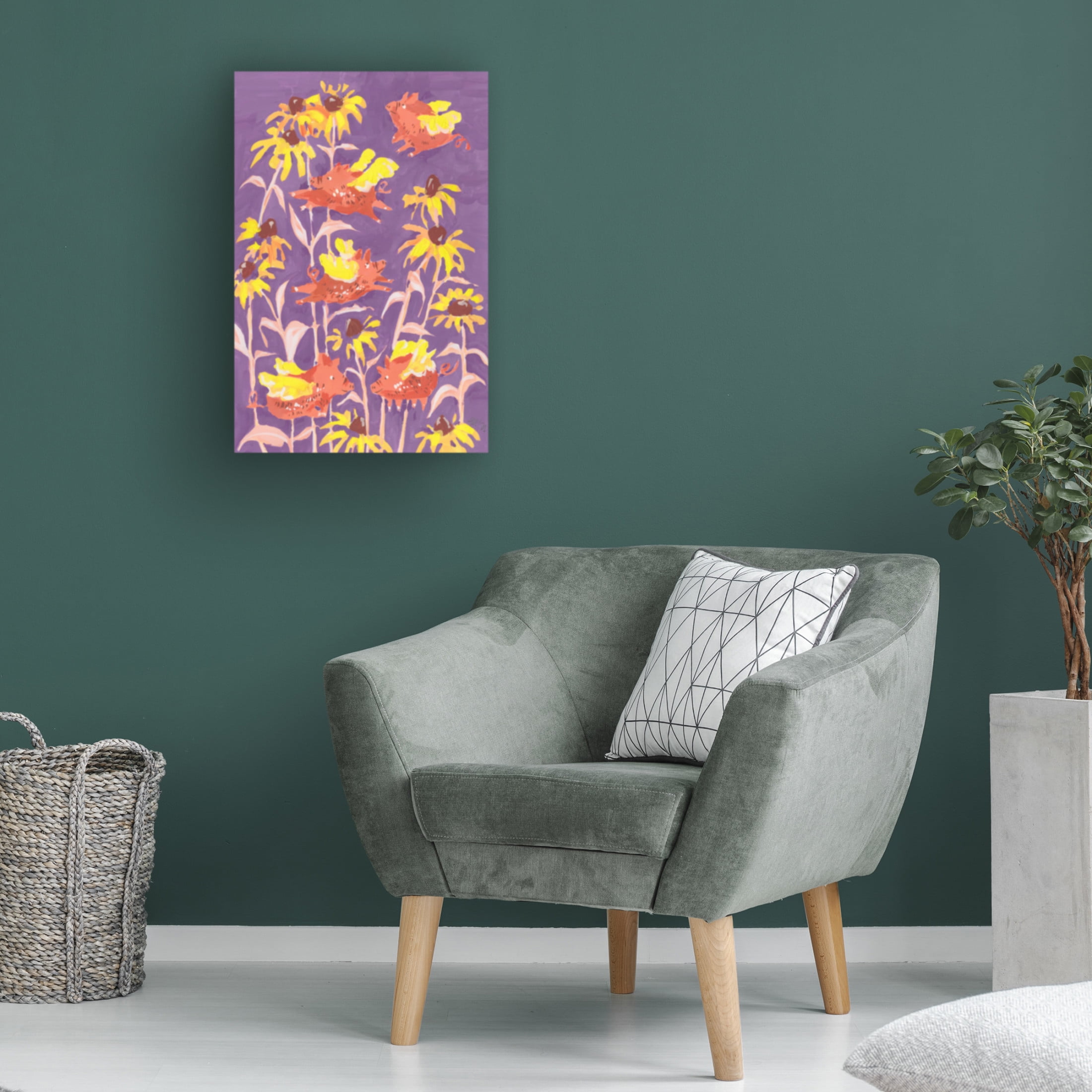 Trademark Fine Art Ania Zwara Flying Piglets Canvas Wall Art