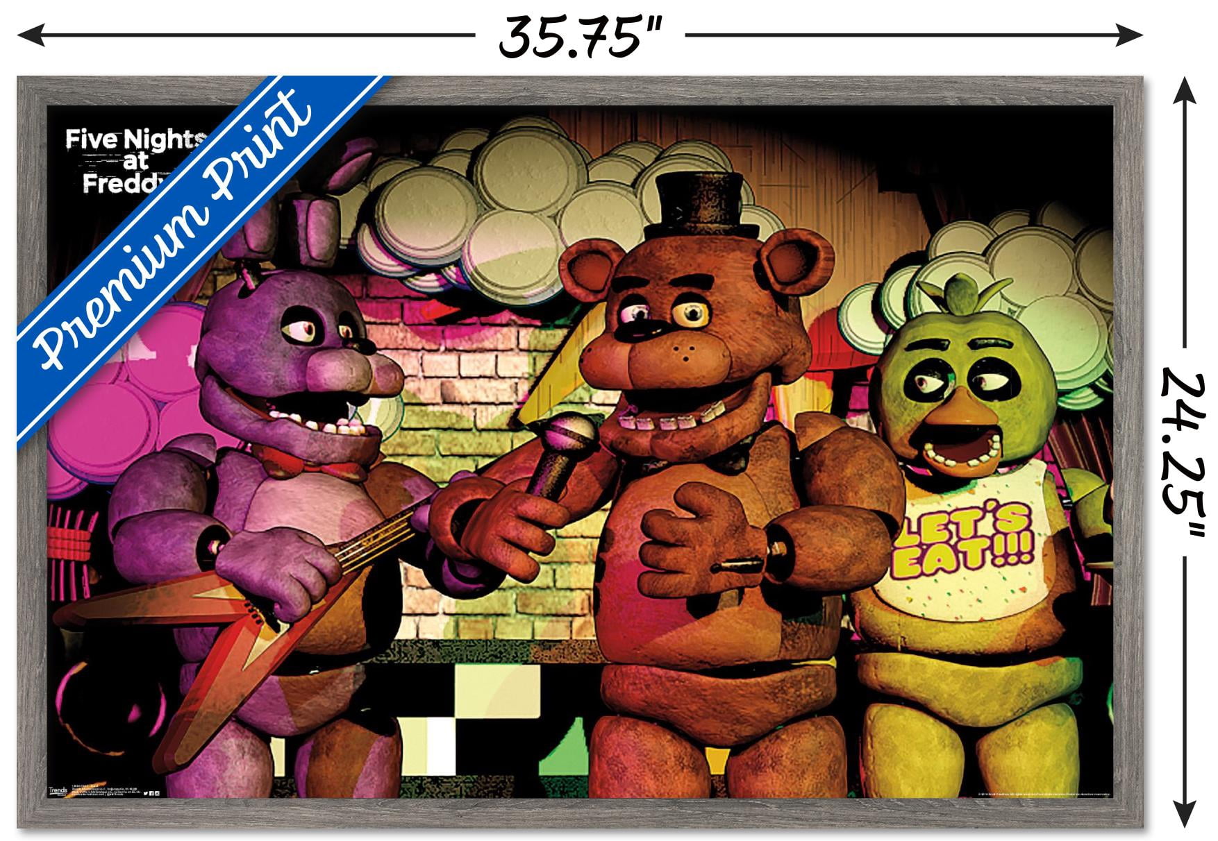 Five Nights at Freddy's - Band Wall Poster, 22.375" x 34", Framed