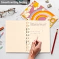 thumbnail image 4 of FORMRS 1-Subject Spiral Notebook 8" x 5" College Ruled 60 Refillable Sheet, 2 Pack, Purple Retro Rainbow, 4 of 7