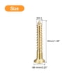 thumbnail image 2 of Brass Wood Screws, 15Pcs M3.5 x 35mm Slotted Drive Flat Head Self Tapping Screw Countersunk for Woodworking Furniture, 2 of 6