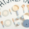 thumbnail image 3 of Children‘s Simulation Kitchen Toys Wooden Toys Set Play Early Education Household Condiment Bottle Cooking Pot Cooking Tableware, 3 of 6