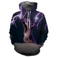 thumbnail image 2 of Sudadera con capucha con estampado 3D de gato divertido y relámpago para hombre, sudadera con capucha con estampado animal lindo e informal, tendencia urbana, sudadera de manga larga de otoño, 2 of 4