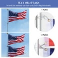 thumbnail image 4 of Yescom EZ GO 25Ft Aluminum Telescopic Flag Pole Kit w/ Solar Light & Flagpole Holder for Camper RV Tailgate, 4 of 12