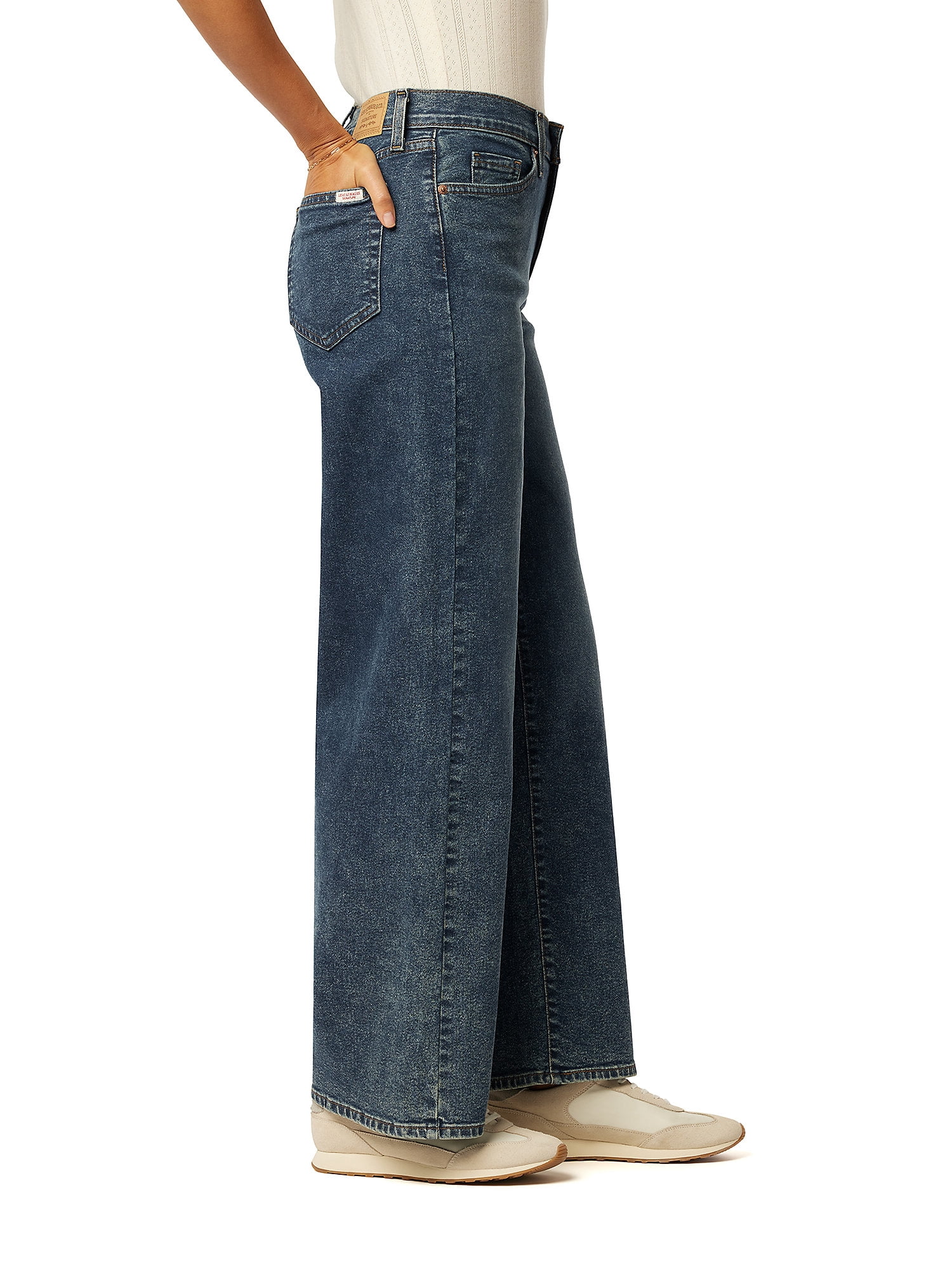 Levi Strauss Signature Women's and Women's Plus Heritage High-Rise Wide Leg Jean, Sizes 0-16