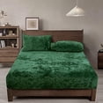 thumbnail image 1 of Sábana bajera ajustable PHF Truly Velvet King Size, color verde esmeralda, 1 of 8