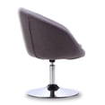 thumbnail image 4 of Hopper Grey and Polished Chrome Twill Adjustable Height Chair (Set of 2), 4 of 8