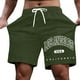 thumbnail image 1 of Pantalones cortos casuales con estampado de letras estilo urbano para hombre, ligeramente elásticos, de poliéster, 1 of 4