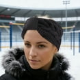 thumbnail image 2 of Unique Bargains 1 Pc Women's Warm Headband Winter Ear Warmer Knit Head Wraps Dark Gray, 2 of 6