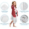thumbnail image 7 of Red Christmas Reindeer Pattern Hooded Bath Towel，50"x30" for Ages 3 To 12 Kids, Quick Dry Lightweight Soft Microfiber Hood Beach Towel Cover Up for Kids, 7 of 7