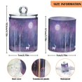 thumbnail image 5 of Yayeee 2 Pack Qtip Holder Bathroom Cotton Swab Canister with Lid Clear Dispenser Set, Purple Forest, 5 of 6
