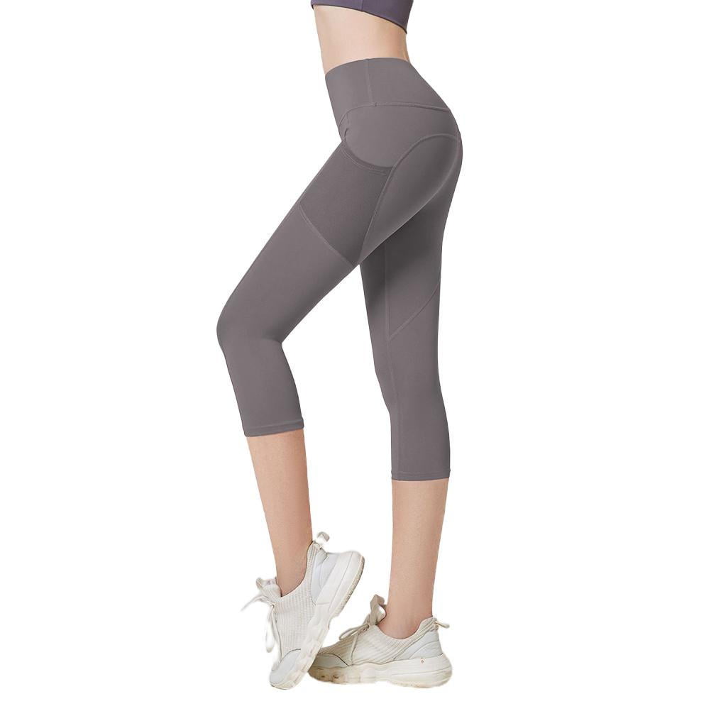 Women Perspective Workout Leggings,Ladies High Waist Fitness Running Athletic Yoga Pants Seven Points Sweatpants