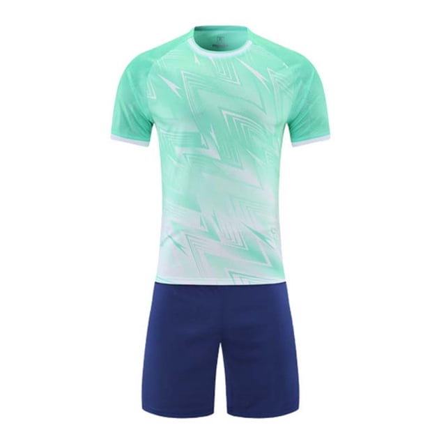 Odeerbi Niños Niñas Malla Rápido Seco Uniforme de Fútbol Conjunto Geométrico Gradiente Impresión Camiseta Shorts Ropa Deportiva Atlética Para 5-15 Años