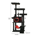 thumbnail image 2 of DEXTRUS 63" Tall Gothic Cat Tree Tower - 5 Level Multi-Functional Cat Condo with Spider Hanging Balls, Climbing Ladder, Hammock, and Scratching Post for Indoor, Halloween Cat Furniture, Black, 2 of 10