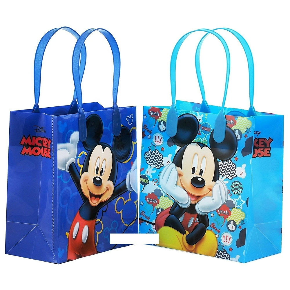 Disney Mickey Mouse Reusable Party Favor Goodie Small T Bags 12 12