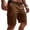 AI10_Brown, variant on Mens Cargo Pants Slim Fit Elastic Hiking Shorts Summer Above Knee Outdoor Cargo Shorts Multi Pockets Pull On Pants Light Gray M