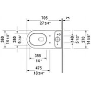Duravit Suitable for SensoWash Starck White Toilet Bowl