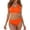 Saffron #019, variant on Women High Waisted Bikini Set Scoop Neck Bikini Crop Top Swimsuit 2 Piece Crisscross Back Sporty Bathing Suit Purple S