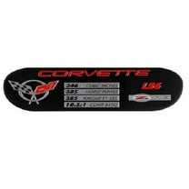 C5 ZO6 Corvette Spec Data ID Metal Plate Emblem LS6 385HP 2001 Z06