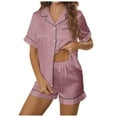 thumbnail image 1 of Fgnfyis Ensemble de Mode pour Femmes, Short à Manches Courtes, Décontracté et Confortable, Rose TG, 1 of 5