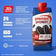 (2 pack) Premier Protein Shake, Cookies & Cream, 30g Protein, 11 fl oz, 12 Ct