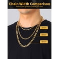 thumbnail image 4 of U7 5MM 14K Gold Plated Figaro Chain Necklace for Men Women 24 Inches Neck Chain Jewelry Gift for Birthday Christmas Stuffers, 4 of 9