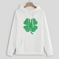 thumbnail image 5 of BiZtdJrK St. Patrick's Two Piece Track Suits Womens Irish Shamrock Print Hooded Sweatshirts and Drawstring Elastic Waist Sweat Pants Jogger Sets White S, 5 of 6