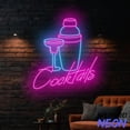 thumbnail image 4 of Handmadetneonsign Cocktails Neon Sign Cocktails Glass Wall Art Cocktail Bar Wall Decor 048470, 4 of 5