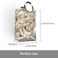 thumbnail image 3 of Kll Starfish And Sea Shells Laundry Hamper,Large Canvas Fabric Lightweight Storage Basket Toy Organizer Dirty Clothes Collapsible Waterproof For College Dorms,Children Bedroom,Bathroom, 3 of 6