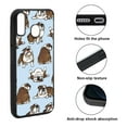 thumbnail image 2 of WIRESTER Shockproof Soft Rubber Cover Case for Samsung Galaxy A20 / A30 6.4" 2019, Brindle Brown English Bulldog Funny Playful Postures On Light Blue Background, 2 of 5
