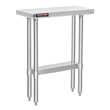 DuraSteel 30x12 Inch Stainless Steel Table - Metal Table with Adjustable Shelf - NSF Certified Work Table - Cooking & Laundry Prep Table for Kitchen, Restaurant, Home, Commercial Use