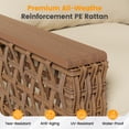 thumbnail image 5 of ELPOSUN 5-Piece Patio Furniture Set, All-Weather Open-Weave Wicker Outdoor Conversation Set, Thick Waterproof Cushions, for Garden and Backyard, Yellow & White, 5 of 10