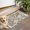 Brown Ethnic Floral, variant on White Boho Bohemia Rainbows Clouds Hearts Pattern Door Rugs,Washable Non Slip Door Mats Indoor,Decorative Door Mats,Entry Mat Indoor for Entrance,Bedroom,Kitchen,Bathroom,16"x24"