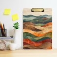 thumbnail image 2 of FORMRS Acrylic Clipboard with Low Profile Clip Standard A4 Letter Size, 12.5" x 9", Abstract Wavy Landscape, 2 of 8