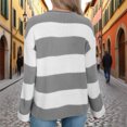 thumbnail image 6 of Besolor Womens Striped Fall Sweaters Trendy Color Block Crewneck Long Sleeve Pullover Blouse Casual Tops, 6 of 8