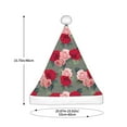 thumbnail image 3 of Salouo Rose Flowers for Adult Christmas Hat Xmas Holiday Hat Santa Hat for Women & Men Festive Headwear Accessories Fit for Christmas/ New Year/Holiday/Party,1PC, 3 of 6