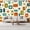 Color 2, variant on Woodland Bears Deer Stylized Trees Forest Muted Peel and Stick Wall Murals 69"H x 96"W Removable PVC Wallpaper Self-Adhesive Wall Paintings for Bedroom Living Room