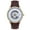 White/Gold/Brown, variant on Heritor Automatic Davies Semi-Skeleton Leather-Band Watch - Rose Gold/Gray