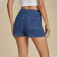 thumbnail image 5 of XIAONU Men's Patch Pocket Short Slim Straight Leg High Waisted Mid Thigh Denim Short Breathable Casual Summer Shorts, 5 of 8