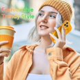 thumbnail image 6 of Case for iPhone 13 Pro Max, Cute Laser 3D Water Ripple Bling Glitter Wave Shape Phone case Luxury Holographic Case for Women Girls Kawaii Silicone Protection Cover - Fluorescent Orange, 6 of 17