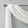thumbnail image 3 of Madison Park Irina Diamond Sheer Embroidered Window Scarf, 50"x216", White, 3 of 5