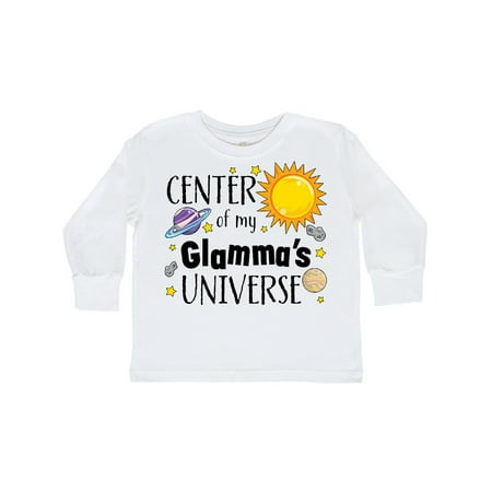 

Inktastic Center of my Glamma s Universe Gift Toddler Boy or Toddler Girl Long Sleeve T-Shirt