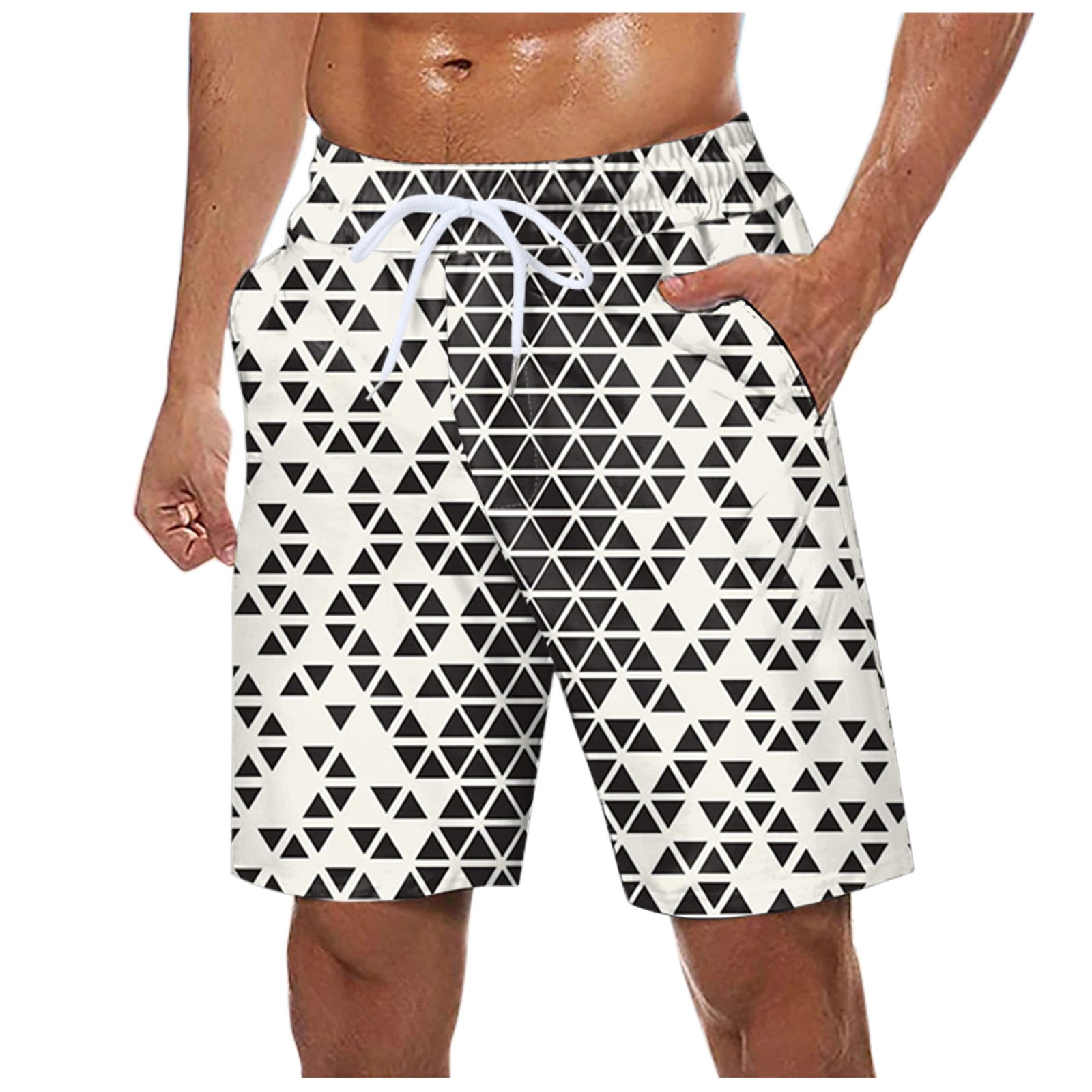 Men'S Board Shorts Summer Swimsuit Mesh Lined With Shorts And Pockets ...