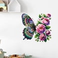 thumbnail image 2 of Adhesivos de pared con mariposas y peonías coloridos, 40 x 40 cm, PVC, 2 of 3